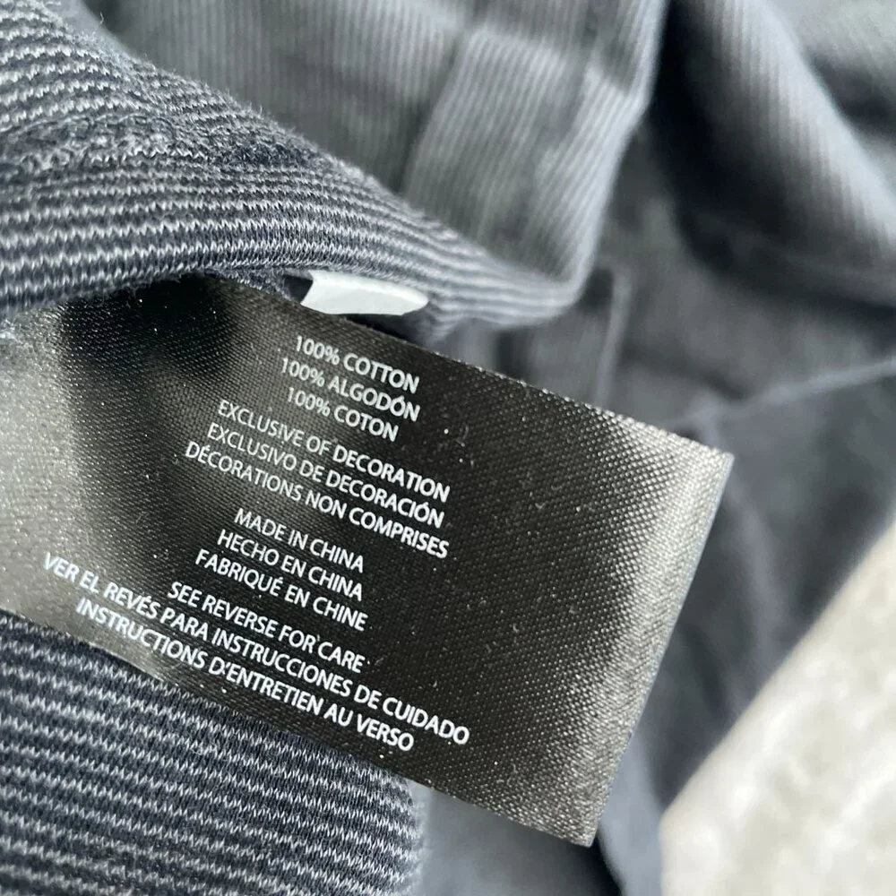 NWOT Banana Republic Men's L Cotton Polo Shirt Gray Striped Short Sleeve